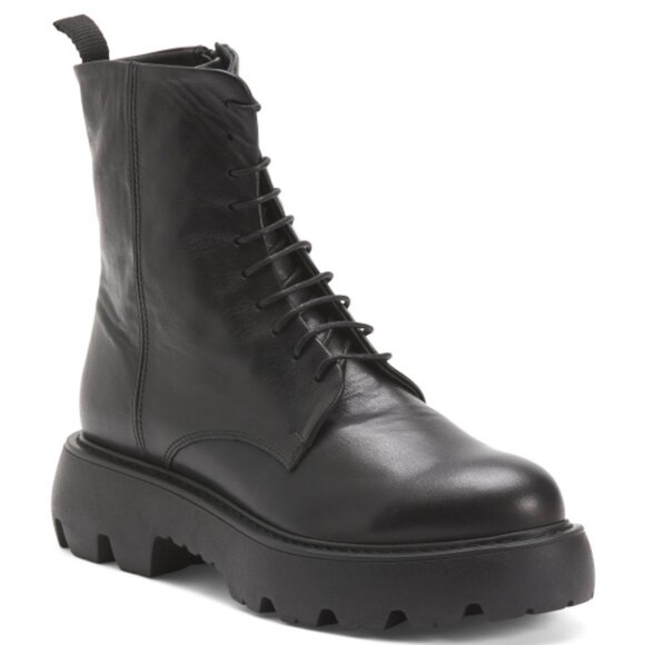 ANTICA CUOIERIA Made In Italy Leather Laced Up Booties - Picture 1 of 3